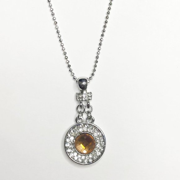 Zhie Caramel Crystal Pendant Necklace - Picture 4 of 5